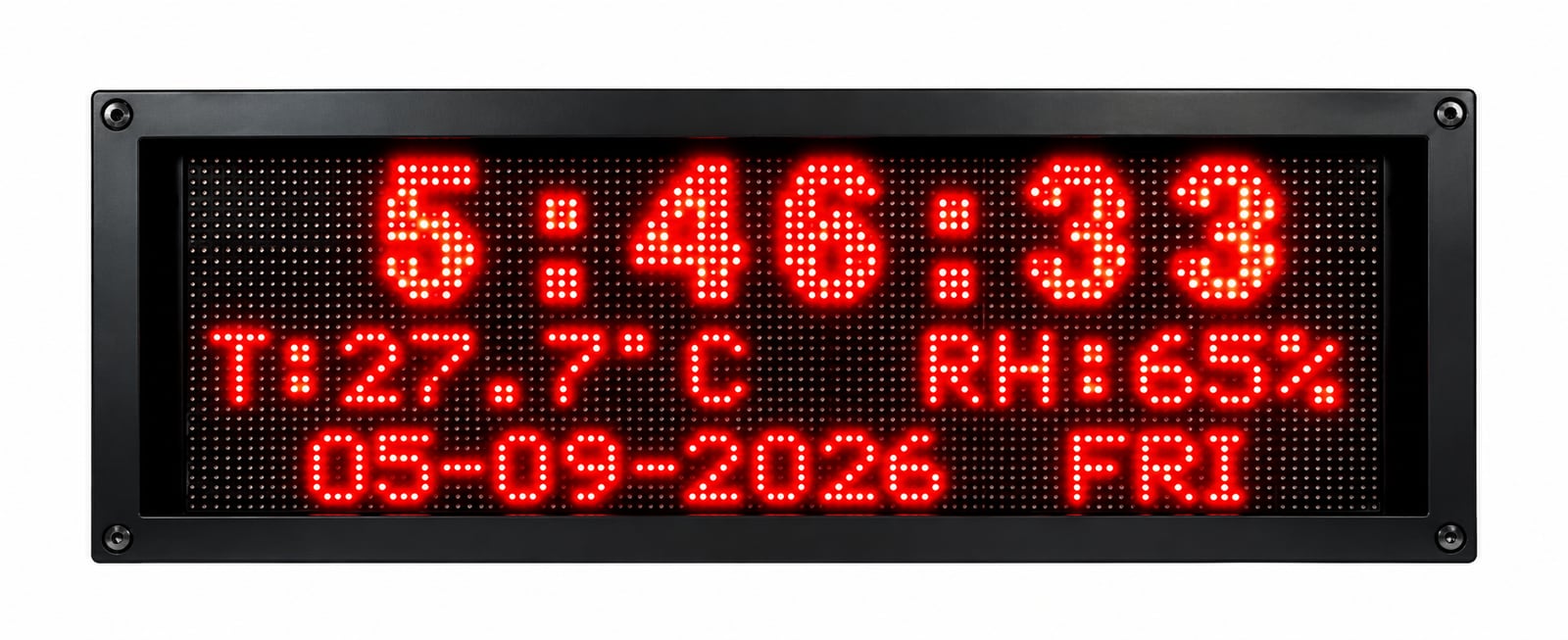Outdoor GPS Clock — P10 LED, Sunlight Readable 1