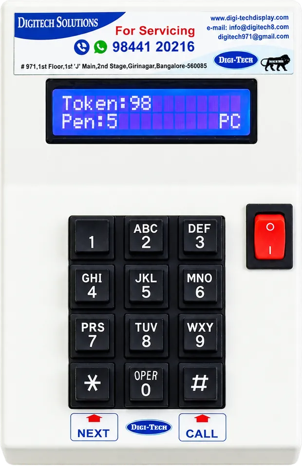 Counter calling unit — LCD QMS