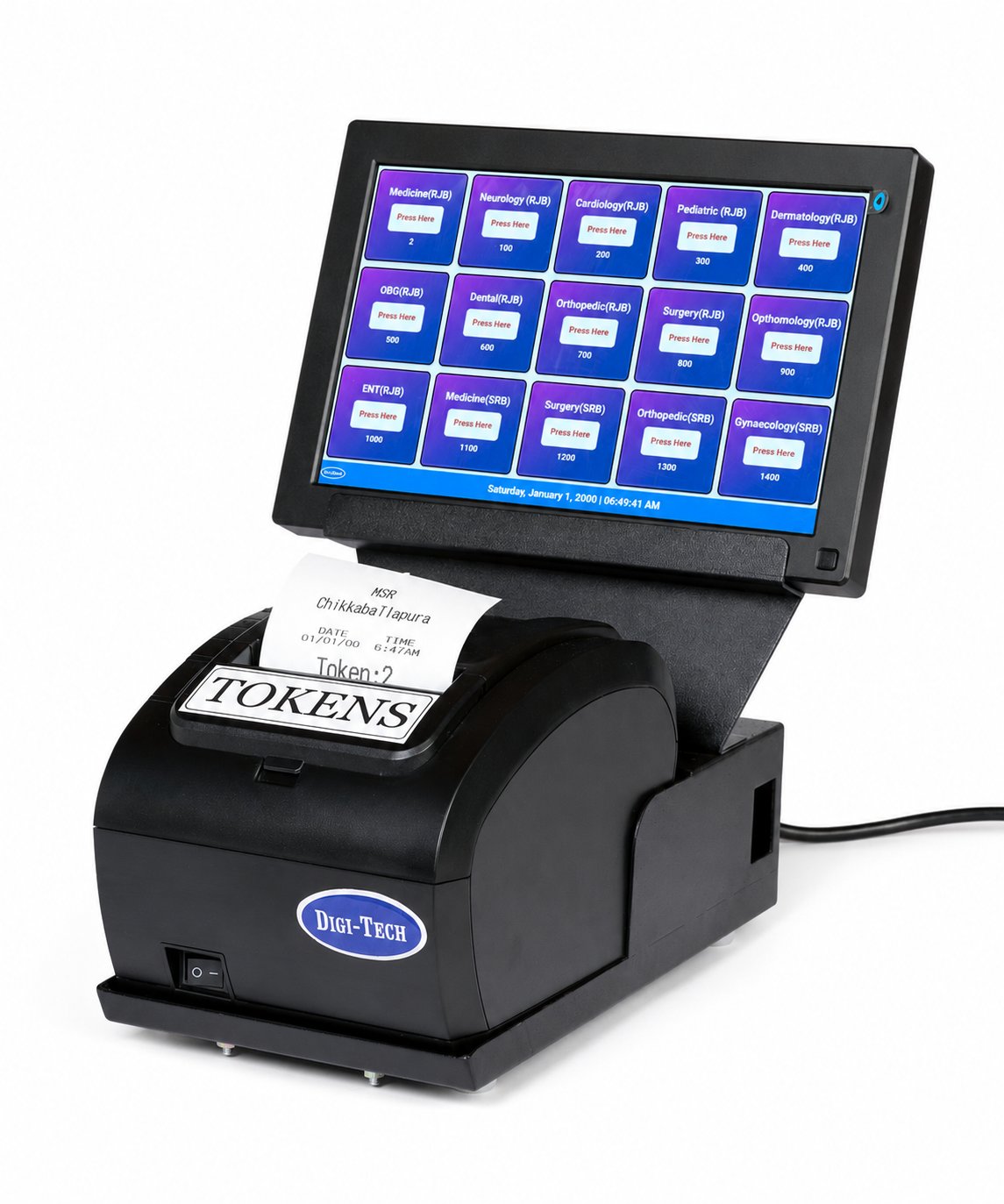 Token Dispenser — Push-Button, POS & Touchscreen Kiosk 1